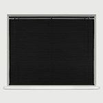 My Home Store PVC Window Venetian Blind Trimmable Easy Fit Windows Treatment Shutters Twist Open Close Fittings Blinds For Office Kitchen Home (45cm width x 150cm drop, Black PVC Blind)