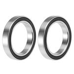 sourcing map S6806-2RS Deep Groove Ball Bearings 30mm x 42mm x 7mm Double Sealed 440C Stainless Steel 2pcs