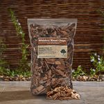 Whiskey Oak Smoking/Smoker Wood Chips 3 Litre (24 Great Flavours 100% Natural) - Woodchips for Smoking Food/Smokers/BBQ's/Ovens - 100% Natural from freshly chipped whiskey barrels