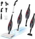 Moolan Steam Mop, Handheld Steam Cleaner with Dual-sided Dirt Grip Pads, 12-in-1 Multifunctional Steam Cleaner, Kills 99.9% of Bacteria