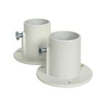 Blue Wave NE1228PR Aluminum Deck Flanges for Above Ground Pool Ladder, Pair,3.5 x 3.5 x 2.5 inches