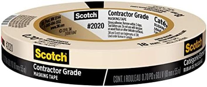 Scotch Masking Tape for General Purpose, 0.7-Inch by 60 Yards (1 Roll)