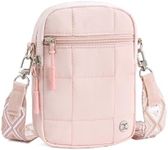 Telena Puffer Small Crossbody Bags for Women Cell Phone Purse Crossbody Bag Pink