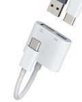 USB-C to USB Adapter for Apple iPhone15 Pro Max Plus for iPad Air Mini Macbook Compatible for Samsung Galaxy(2in1) Type Dongle OTG Charger Cable Accessories Thunderbolt Charging Converter Mouse Port