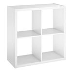 ClosetMaid Open Back 4-Cube Storage Organizer, Engineered Wood, White