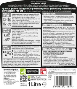 Roundup Tough Weedkiller Spray, Ready to Use, 1 Litre