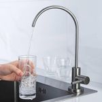 RESPITE RO Tap Kitchen Water Filter Faucet, 100% Lead-Free Drinking Water Faucet 304 Grade Stainless Steel Brushed Nickel Finish (Black)