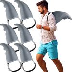 Lewtemi 6 Pcs Halloween Shark Fin Accessory Costume Gray Cute Shark Fin Costume Easy to Wear Shark Accessories Costume Props for Adults Halloween Cosplay Supplies