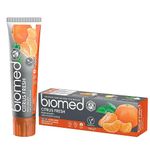 Biomed Citrus Fresh 97% Natural Toothpaste | Orange, Fresh Breath, Healthy Gums | Mandarin Grapefruit Lemon Essential Oils, Fruit Flavour, Vegetarian, SLES Free 100g