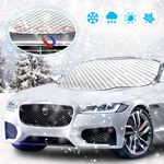 LEWONPO Car Windscreen Covers Frost for Winter, Car Windshield Cover, Magnetic Snow Cover Windshield Ice Cover Frost Snow Dust Protector Auto Sunshade Fit for Most Cars, Trucks, SUV (183 x 116cm)