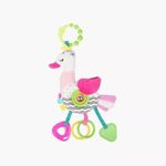 FabeKee My First Baby Toy,Soft Hanging Crinkle Squeaky Dangling Toy Car Seat Stroller Toys with Plush Animal C-Clip Ring for Infant Babies Boys and Girls 3 6 9 to 12 (Teether Smol)