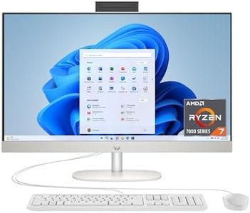 HP 27 inch All-in-One Desktop PC, FHD Display, AMD Ryzen 7 7730U, 32 GB RAM, 1 TB SSD, AMD Radeon Graphics, Windows 11 Home, 27-cr0012 (2024)