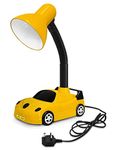 Racing Car Desk Lamp Flexible Yellow and Black with LED Golf Ball Bulb 4w