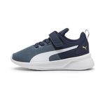 PUMA Boy's Unisex Kids Flyer Runner V PS Sneaker, Club Navy-Gray Skies White, 10 UK Child