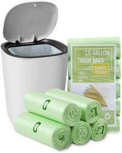 PotentForce 200 Bolsas Basura Orgánicas,Bolsa basura reciclables,Bolsas Basura 10l,Bolsas de Basura de Cocina,Bolsa de basura de Bañoy sala de estar,Bolsas compostables de jardin(45x50 cm,Verde)