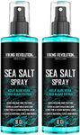 Viking Revolution Sea Salt Spray for Hair Men - Hair Texturizing Spray with Kelp, Aloe Vera & Red Algae Extract - Surf Spray to Add Volume and Texture- Sea Salt Spray for Men Beach Hair Spray (2 pack)