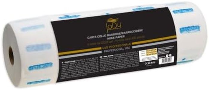 JaDy - 5 Rotoli da 100 Pz di Carta Collo Barbiere e Parrucchiere Professionale Idrorepellente - Neck Wrap Monouso per Comfort e Protezione