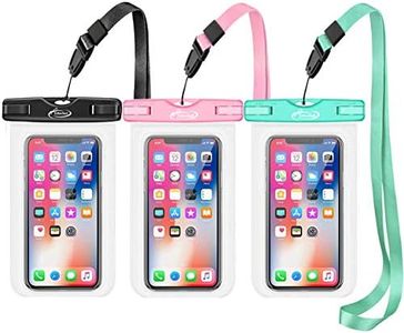 AiRunTech Waterproof Case, 3 Pack IPX8 Waterproof Phone Pouch, Dustproof Dry Bag with Lanyard for iPhone 14/13/12/11 Pro XS MAX XR X 8 7 6 Samsung Galaxy S22 S20 S10 S9 S8 and More Up to 7.0 Inches