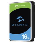 Seagate Skyhawk AI 16TB Video Internal Hard Drive HDD – 3.5 Inch SATA 6Gb/s 256MB Cache for DVR NVR Security Camera System with Drive Health Management and in-House Rescue Services (ST16000VE002)