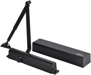 SOPHIA Door Closer Commercial Grade 1, Automatic Door Closer Heavy Duty, Fully Adjustable for 44-330LBS Doors, Auto Door Closure High Traffic Areas - ADA Compliant & UL Listed, Matte Black, DK8000