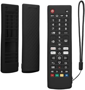 kwmobile Case Compatible with LG Smart TV AKB Case - Soft Silicone Cover for Remote Control - Black