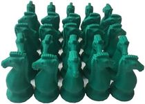 WE Games Green Knight Chess Erasers - Bulk Pack of 25