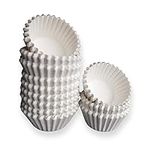 White Mini Cupcake Liners - 300-Pack - Mini Cups Sized Paper Cupcake Wrappers - Fits Perfectly Any Mini Muffin Baking Pan - Cup Cake Liner for Cupcakes, Muffins, Keto Fat Bombs & Mini Cheesecakes