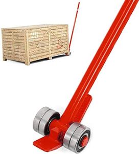 BestEquip 3T Prylever Bar 6600 Lbs Capacity Steel Pry Lever Bar Heavy Duty with Wheels Prylever with 5FT Length Handle