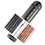 PRO BIKE TOOL Tubeless Bike Tyre Repair Kit – for MTB and Road Bicycle Tyres – Fix a Puncture or Flat, Fast – Tackle Set Includes Storage Canister, Plugger Tool and Plugs - 5 Bacon and 5 Black Strips