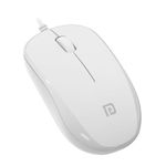 Portronics Toad 102 Wired Mouse with 3 Buttons, Clickable Scroll Wheel, High-Precision 1200 DPI Optical Sensor, 1.5m Long Cable, Ergonomic Ambidextrous Design for PC & Laptop(White)