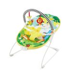 LADIDA Baby Bouncer, Bright and Colourful Safari Theme, Soothing Music and Vibration to Relax and Entertain Baby 695