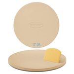 Unicook Round Pizza Stone 30.5cm, Heavy Duty Ceramic Bread Baking Stone for Oven, BBQ and Grill, Thermal Shock Resistant, Durable and Safe