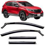 Voron Glass in-Channel Extra Durable Rain Guards for Honda CR-V (CRV) 2017-2022, Window Deflectors, Vent Window Visors, 4 Pieces - 200343