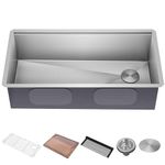 KRAUS Kore 36 Inch Undermount Workstation 16 Gauge Stainless Steel Single Bowl Kitchen Sink with Accessories, KWU110-36