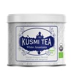 KUSMI TEA, White Anastasia - Loose Tea Leaf Tin - Organic Orange Blossom-flavoured White Tea with Bergamot, 90g