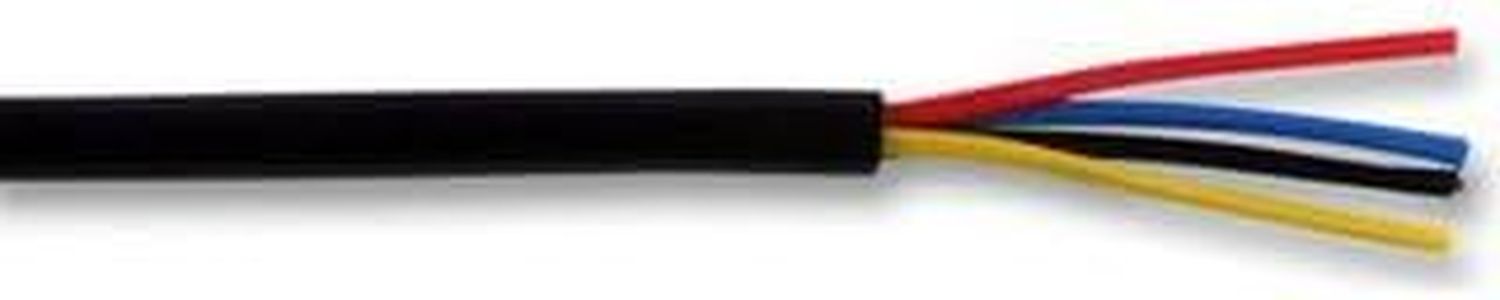 Cable-Core 4 Core Alarm Cable for Security System Installation, Black