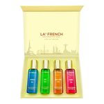 La French Perfume Gift Set for Men 4X20ml | with Paris New York Tokyo Rio | Luxury Perfume Gift Set for Husband Boyfriend | Spicy Fresh Long Lasting Fragrance Perfume | Best Perfume Gift Set For Husband and Boyfriend Birthday Valentines Day and Diwali Gift