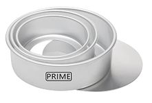 Prime Bakers and Moulders Round Removable Bottom Small Cake Mould Set of Loose Base tin for Oven (4,5,6 Inch)