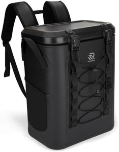 RIVONOVA Premium Zipperless Magnetic Cooler Backpack One-Hand Lid Black