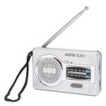 Portable AM/FM Radio, 2AA Battery Powered Real Time Broadcast News Mini Pocket Radio, Use Simple ABS Material Durable Elegant Beautiful for Gifts