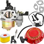 GX160 Carburetor Kit Replacement for GX120 GX140 GX168 GX200 5HP 5.5HP 6.5HP Engine with Air Filter Spark Plug 16100-ZH8-W61 16100-ZH8-W51 16100-ZE1-825