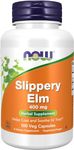 NOW Supplements Slippery Elm 400mg Capsules, 100 Count