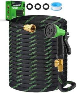 BIGITTA 150ft Garden Hose,Non-Expandable Water Hose with 8 Function Spray Nozzle, Burst-Resistant,Kink-Free,Lightweight,Durable & Flexible 3/4" Garden Hose for Gardening, Yard,Lawn, Car Washing