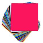 VinylsDepot 12X12 Permanent Adhesive Vinyl Sheets. Pack of 40 Sheets Assorted Colors.