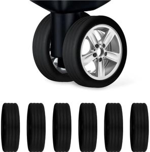 Tinkpin®(Pack of 08) Luggage Wheels Cover,Silicone Wheels Cover Luggage Suitcase Wheels Protector,Caster Protective Covers for Wheel and Office Chair,Compartment Wheel Protection Cover