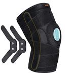 Thx4COPPER Hinged Knee Brace-Adjustable Open-Patella with Cross Straps & Stabilizers, for Protection & Relief-Supports Compression for Joint Trauma & ACL Tears, Arthritis,Tendon Injuries