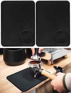 2 PCS Silicone Espresso Tamping Mat, Tamper Mat with Portafilter Holder, Anti-Slip Tamper Mat, Silicone Coffee Tamping Mat, Espresso Accessories Tool for Barista, Home, Kitchen, Office, Bar (Style1)