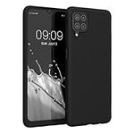 kwmobile Case Compatible with Samsung Galaxy A12 Case - Soft Slim Protective TPU Silicone Cover - Black Matte