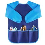 VCOSTORE Kids Art Smock - Toddler Paint Smock - Waterproof Long Sleeve painting apron kids with 3 Pockets