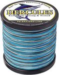 Hercules Super Cast 1000M 1094 Yards Braided Fishing Line 80 LB Test for Saltwater Freshwater PE Braid Fish Lines Superline 8 Strands - Blue Camo, 80LB (36.3KG), 0.48MM